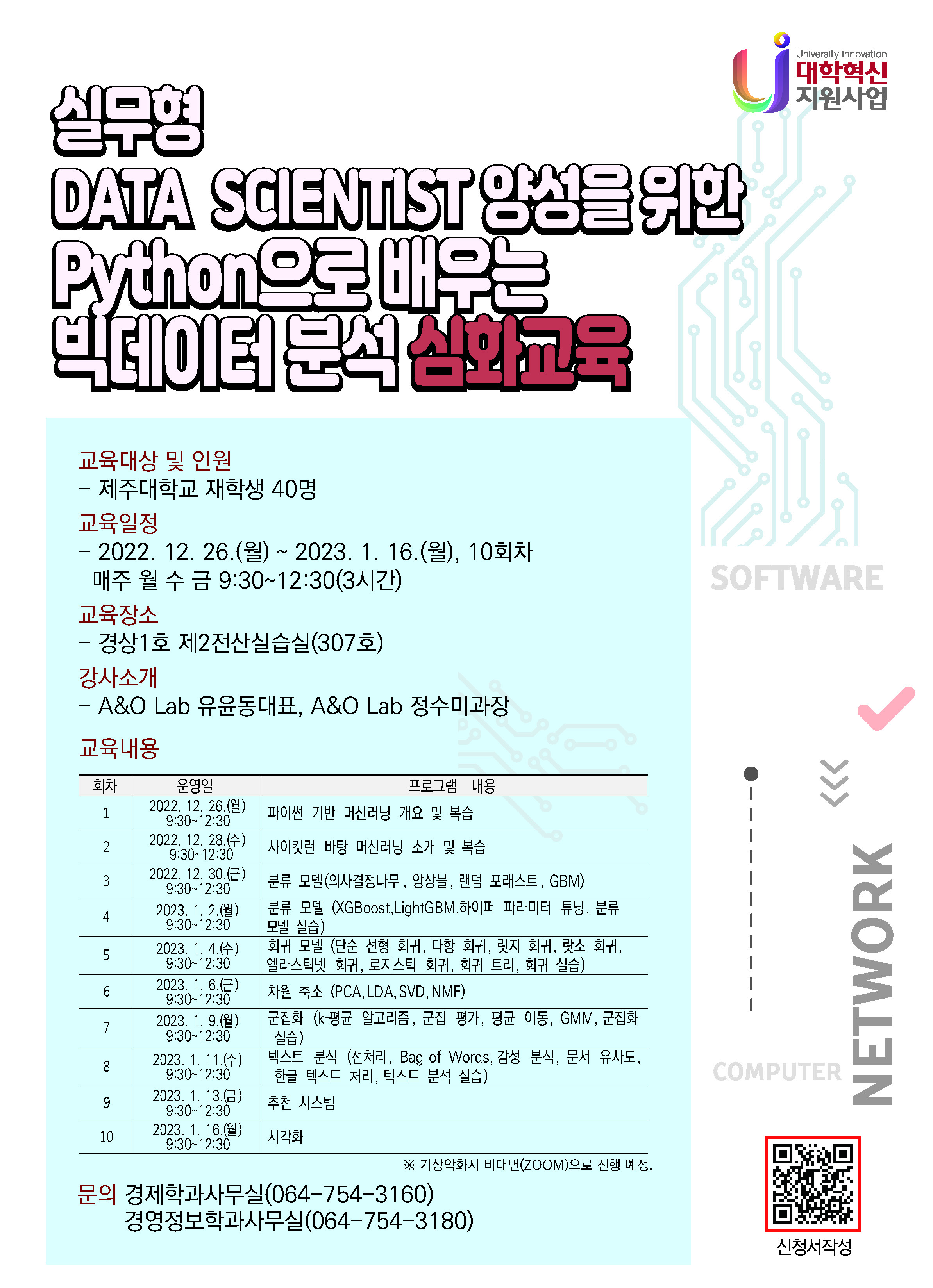 실무형 DATA SCIENTIST 양성 프로젝트 수강생 모집